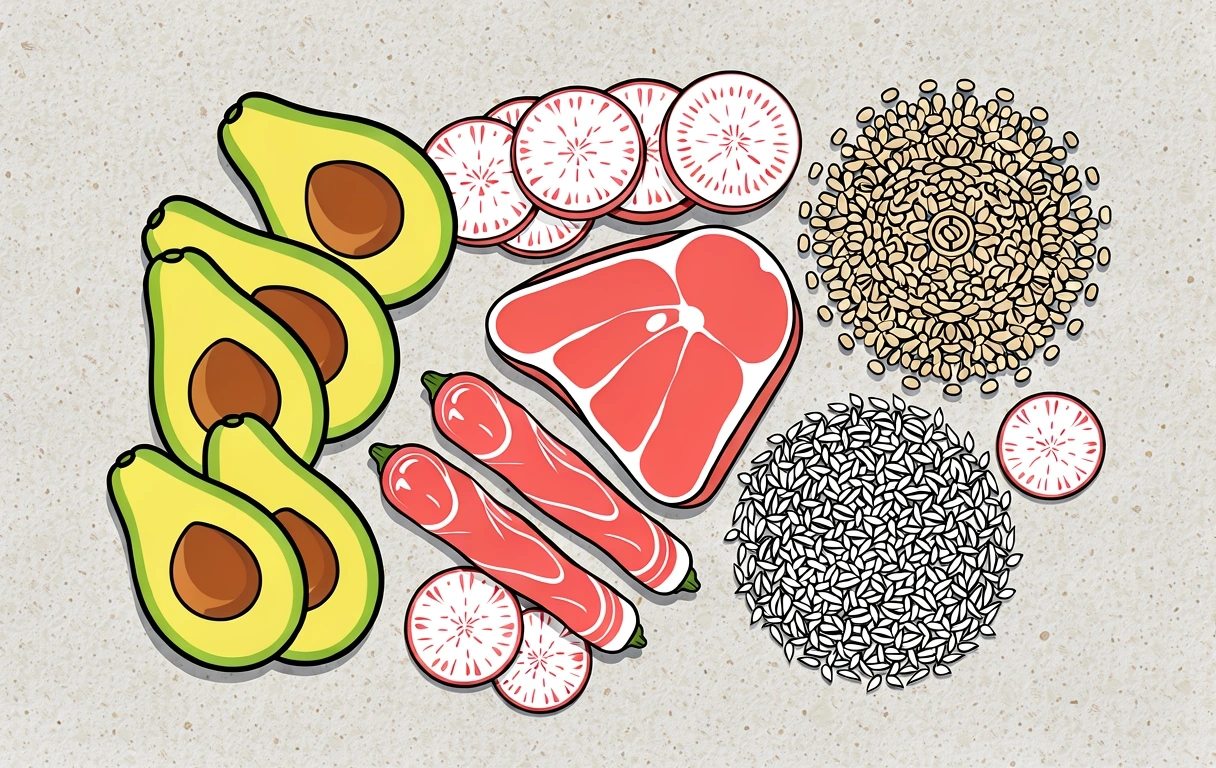 Frische Zutaten für eine gesunde Ernährung